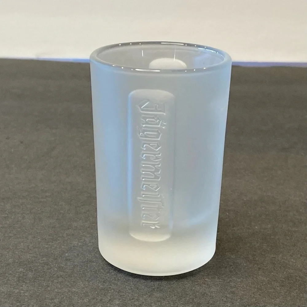 Jagermeister Frosted Shot Glass Jager Tall Bar Buck Stag Deer on Bottom